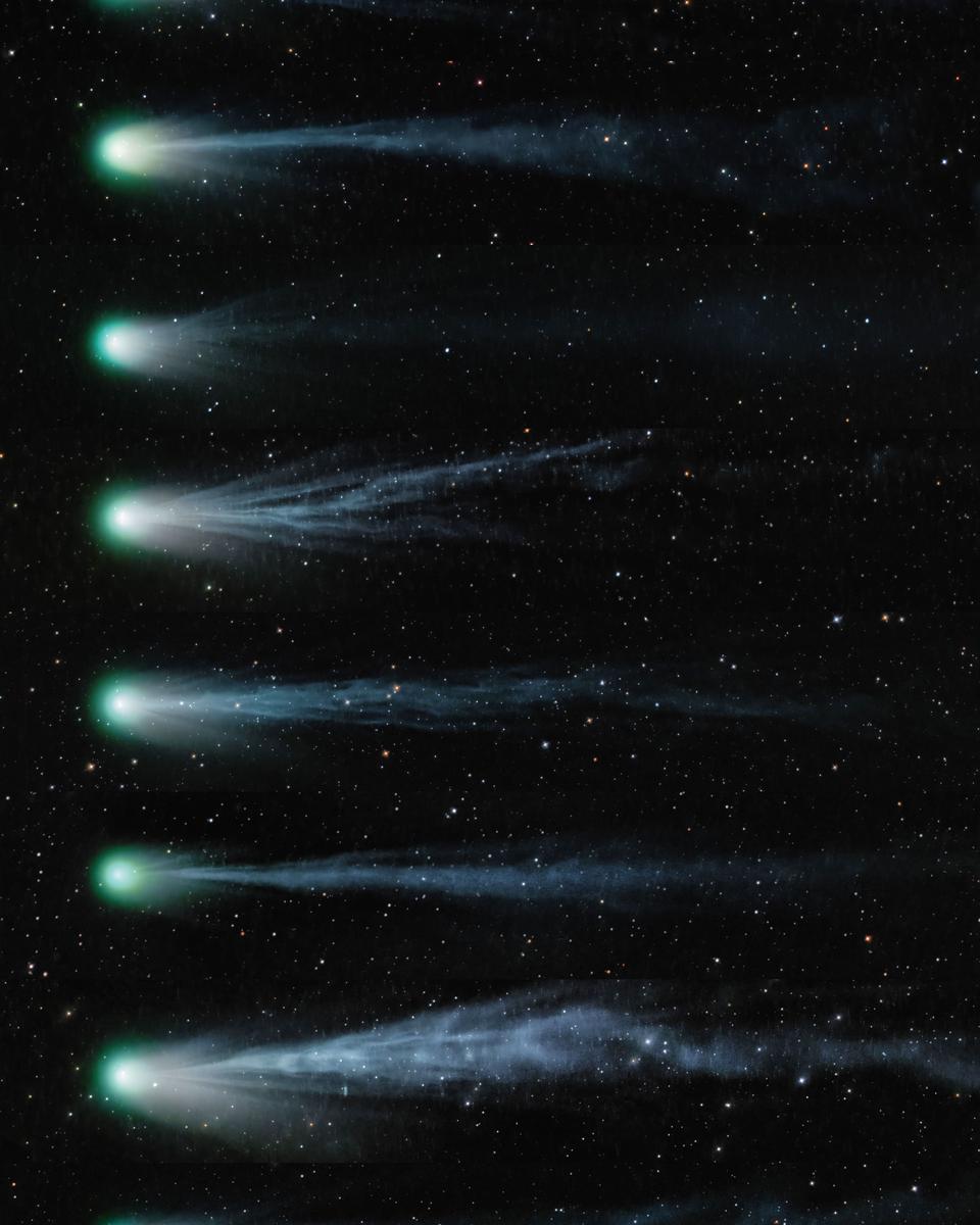 The Changing Ion Tail of Comet Pons-Brooks