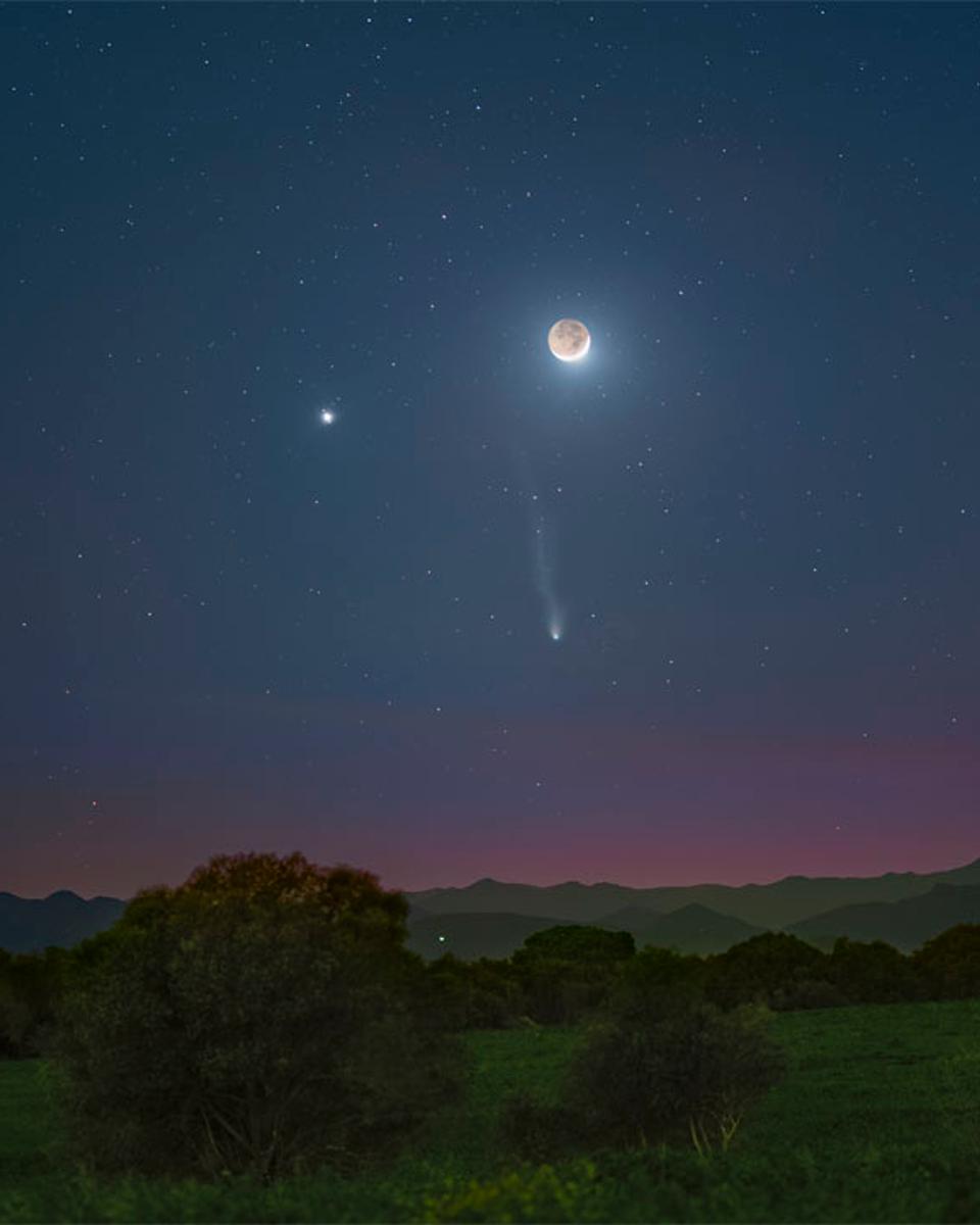 Comet, Planet, Moon
