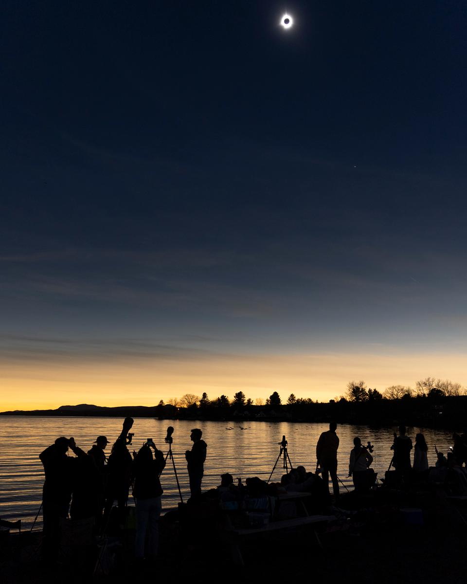 Moon's Shadow over Lake Magog