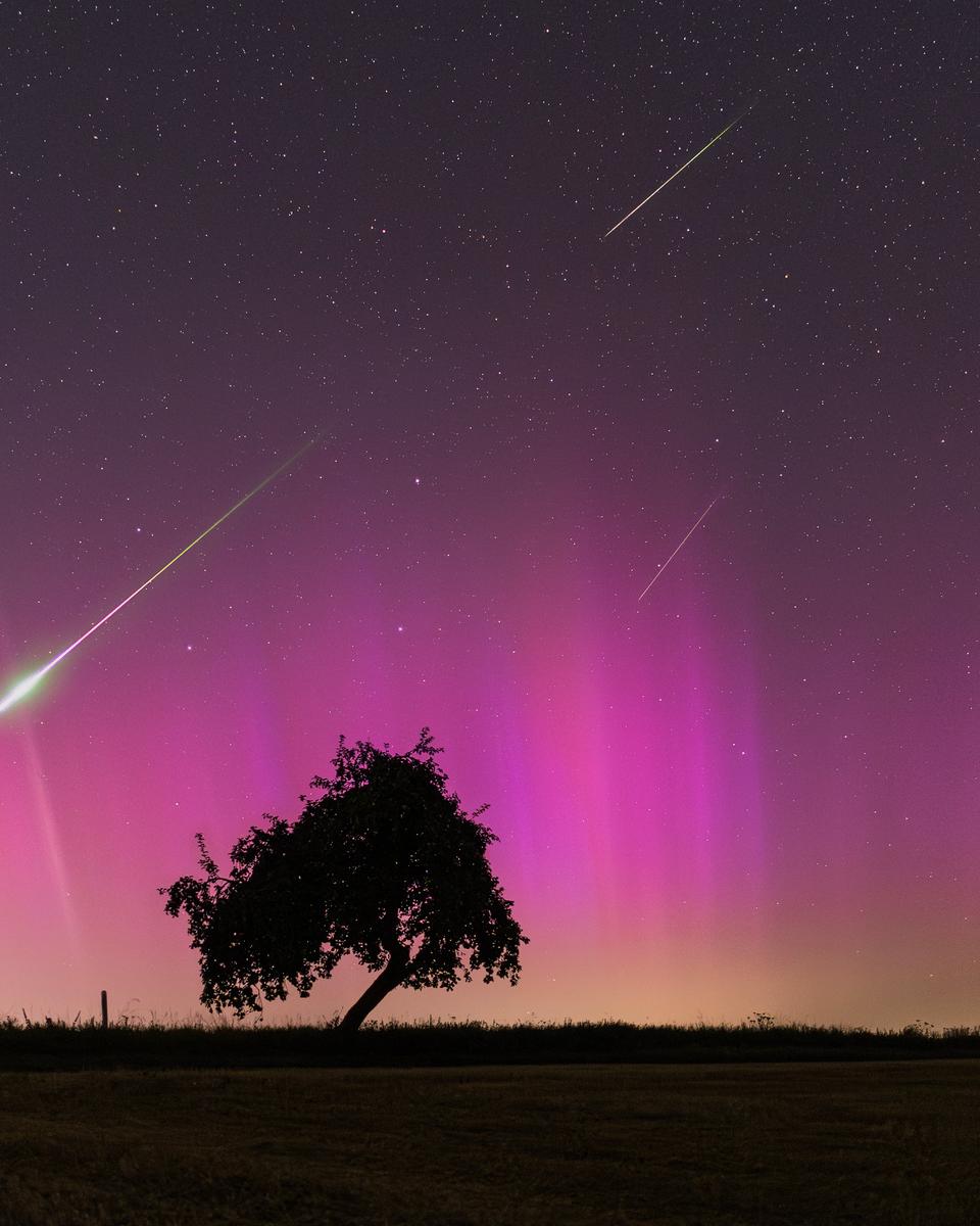 Meteors and Aurora over Germany