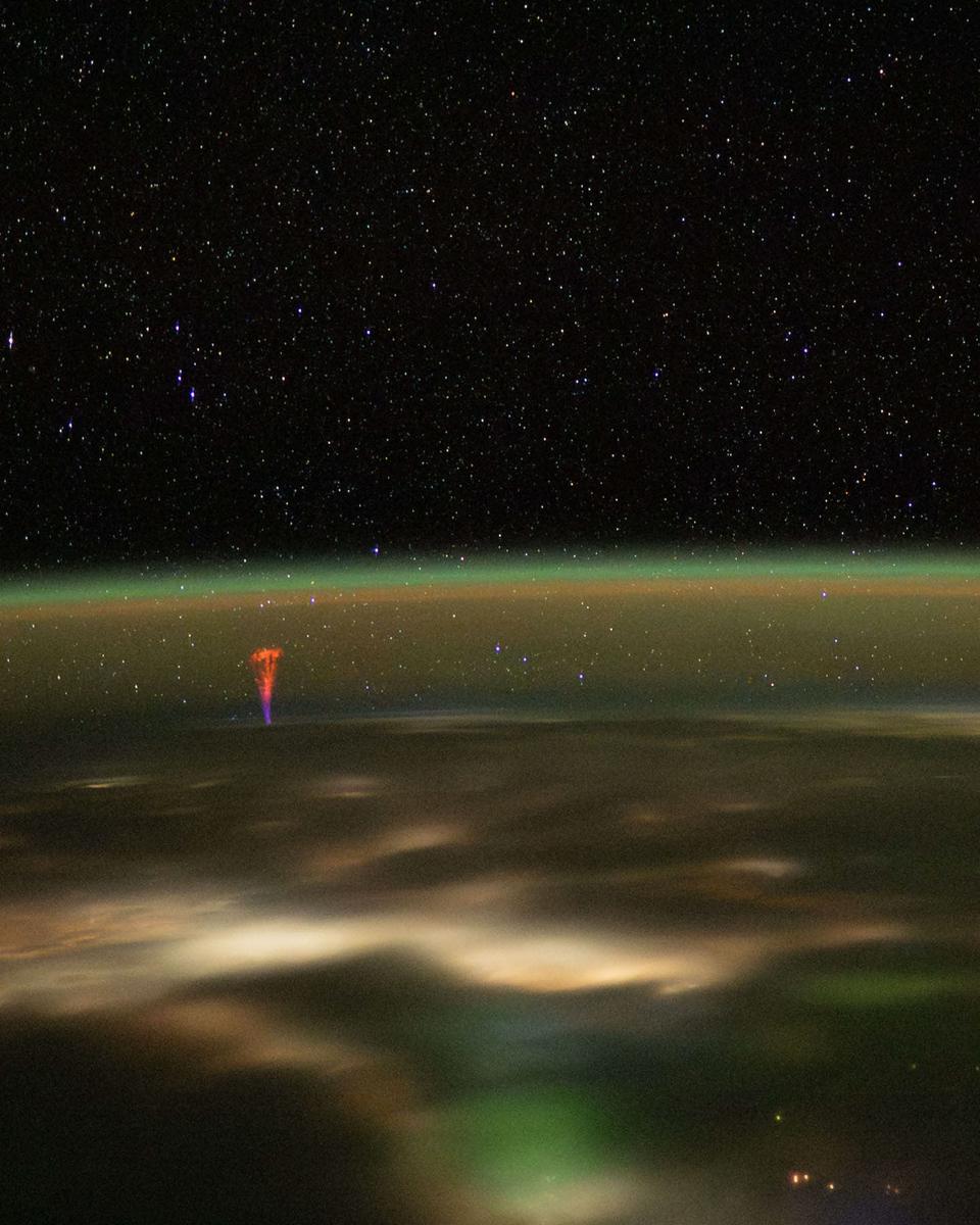 Giant Jet from the International Space Station
