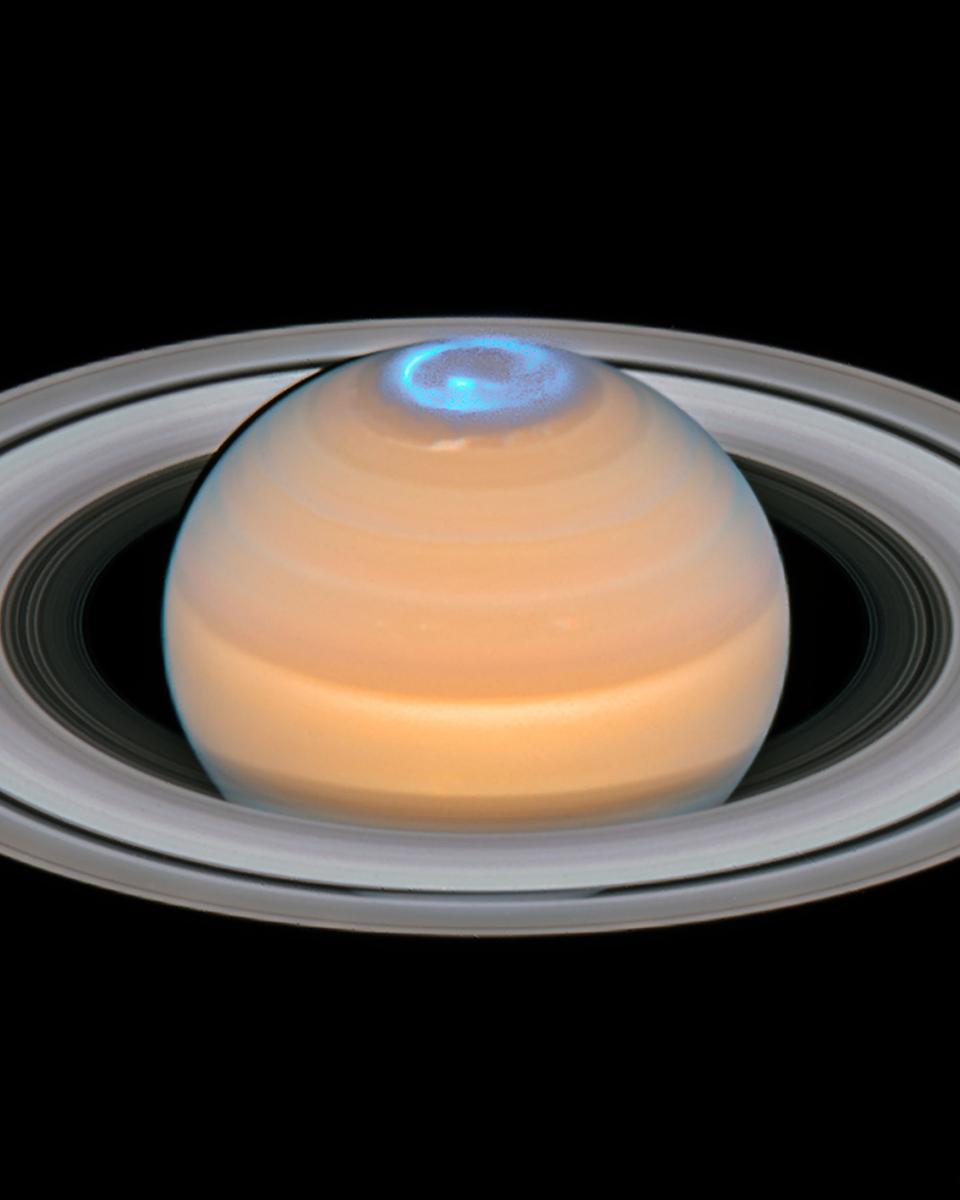 Aurora around Saturn's North Pole