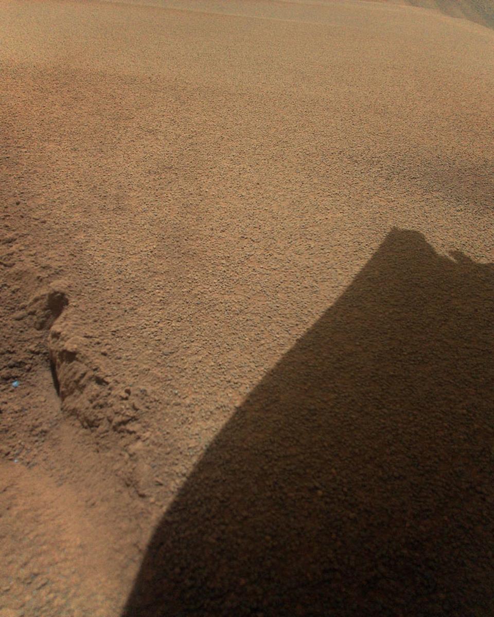 The Shadow of Ingenuity's Damaged Rotor Blade