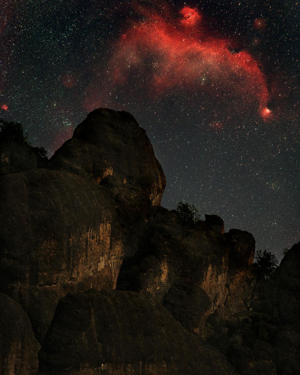 Seagull Nebula over Pinnacles' Peak