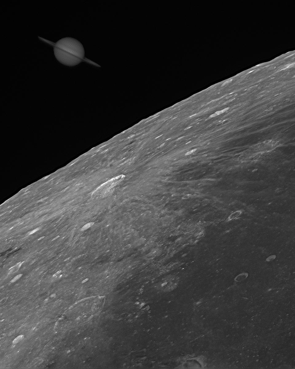 Saturn at the Moon's Edge