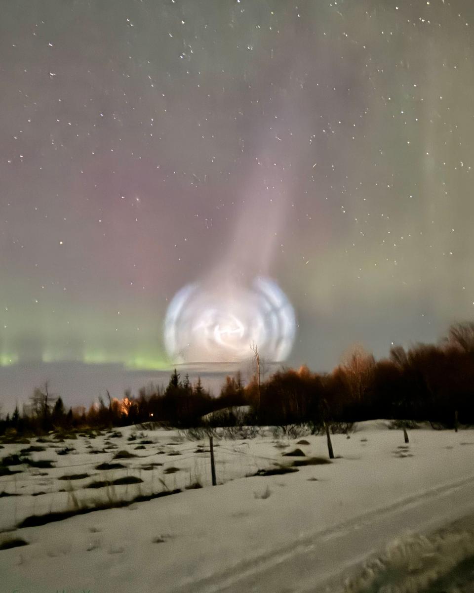 A Galaxy-Shaped Rocket Exhaust Spiral