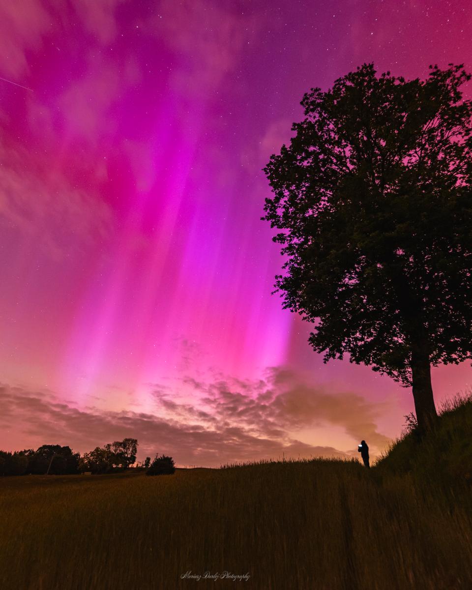 Red Aurora over Poland