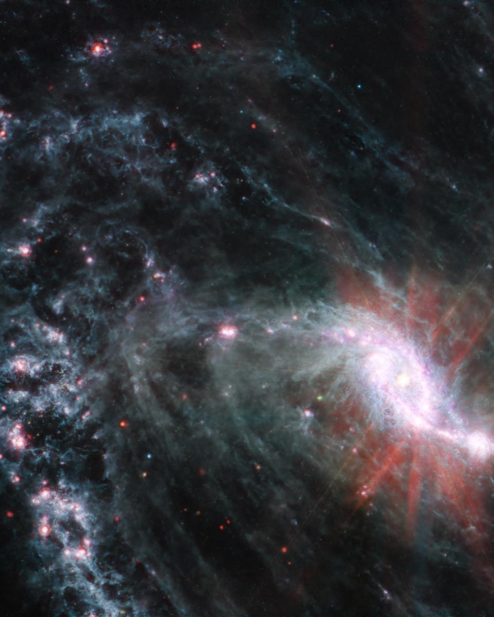 Barred Spiral Galaxy NGC 1365 from Webb