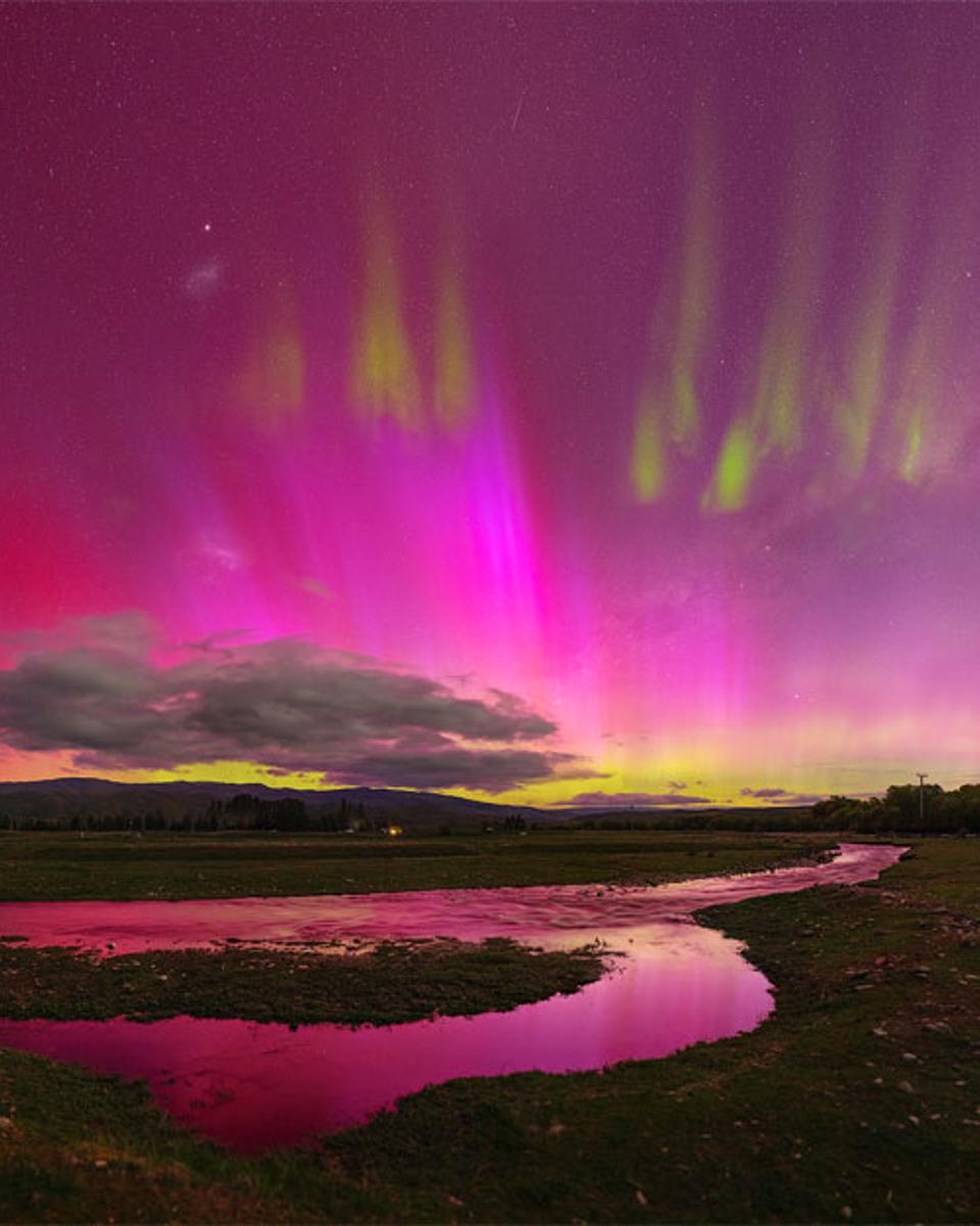 Colorful Aurora over New Zealand