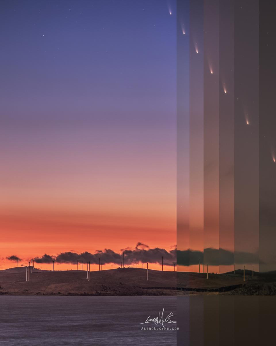 Comet A3 Through an Australian Sunrise
