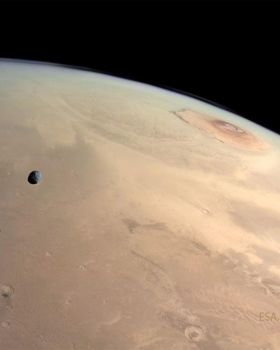 Mars: Moon, Craters, and Volcanos