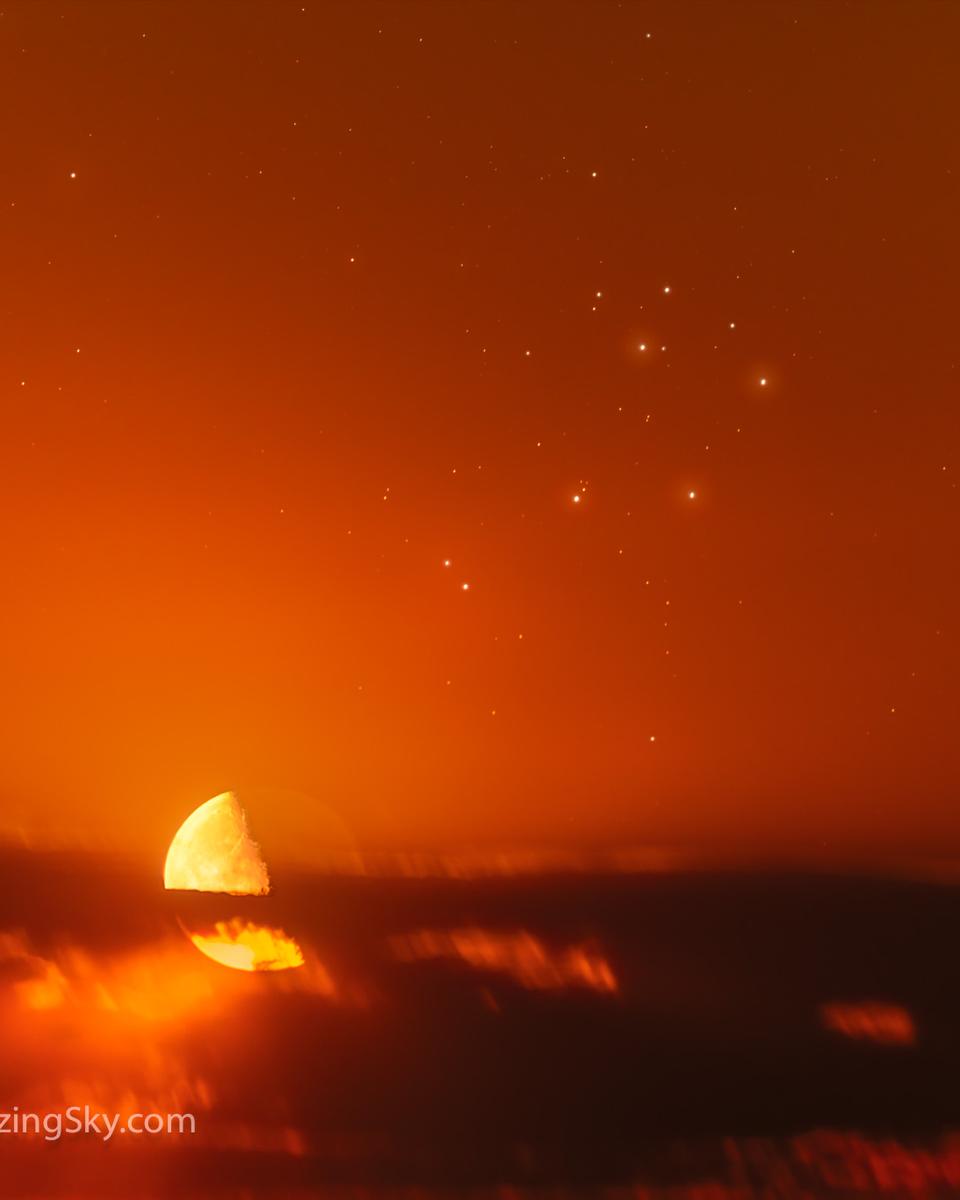 Quarter Moon and Sister Stars