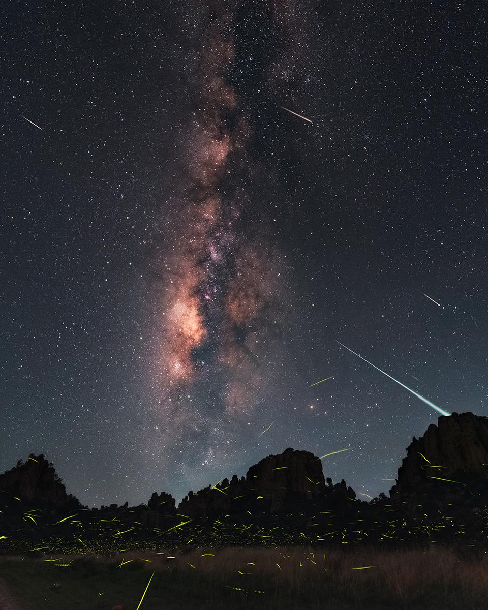 Fireflies, Meteors, and Milky Way