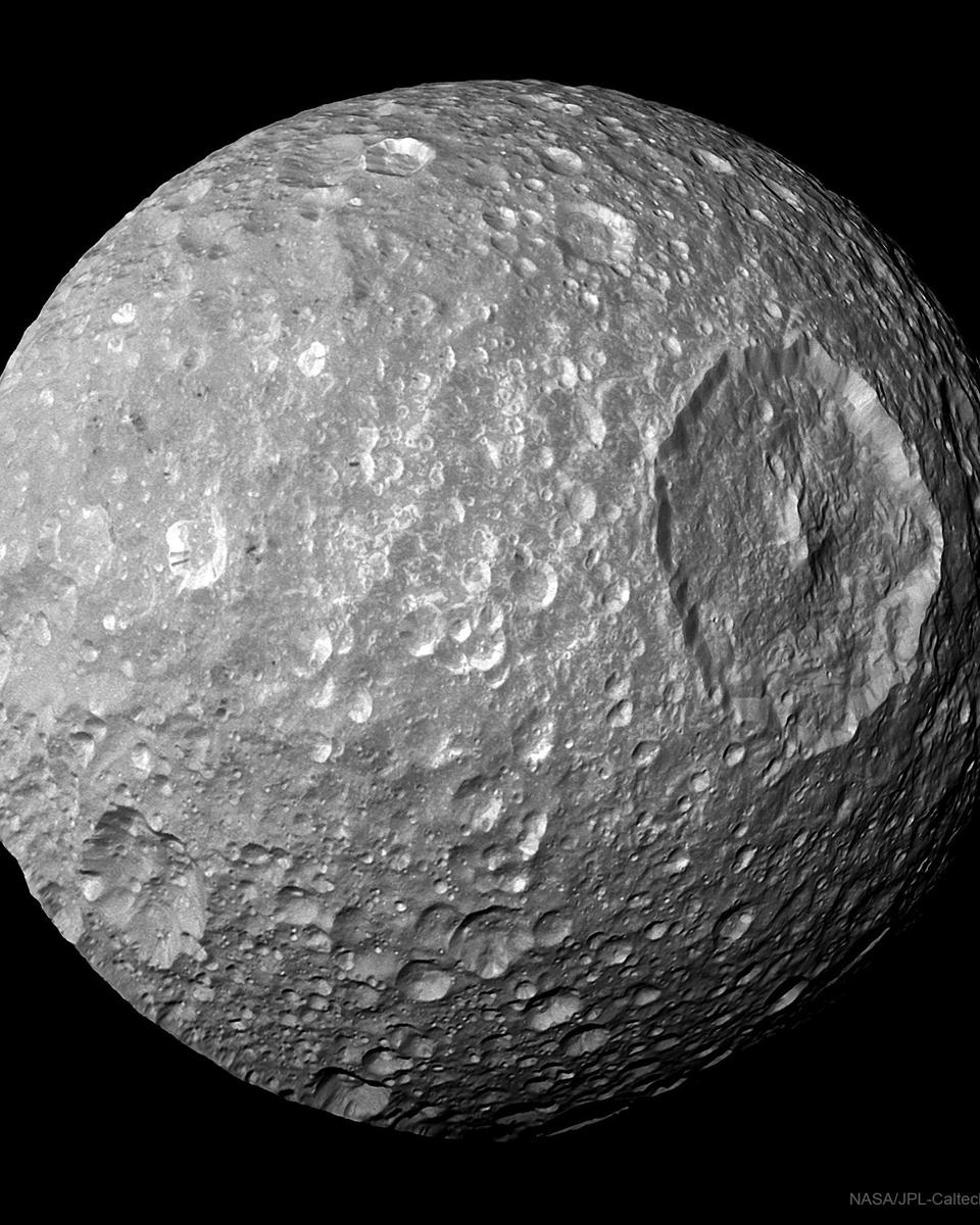 Mimas: Small Moon with a Big Crater