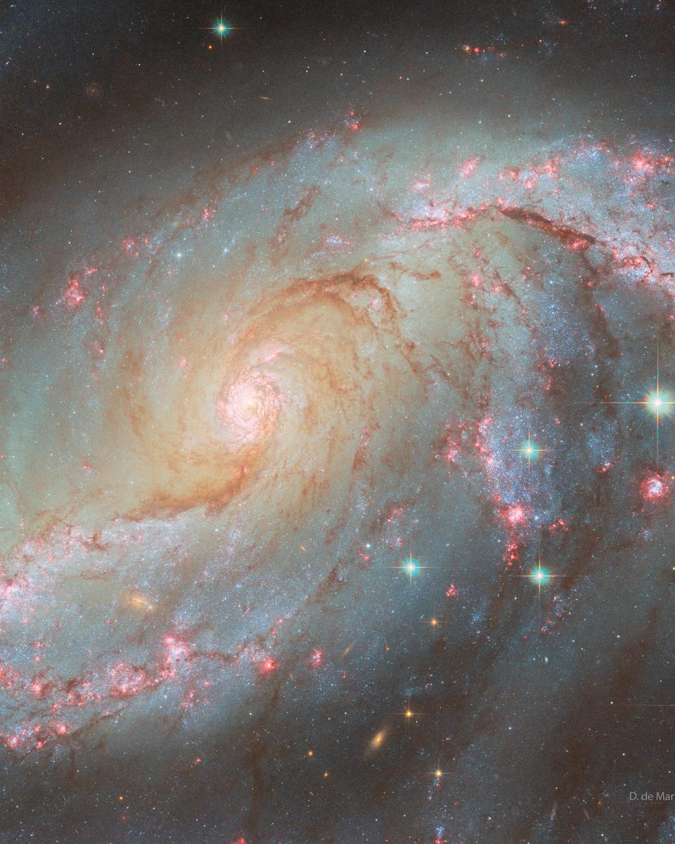 NGC 1672: Barred Spiral Galaxy from Hubble