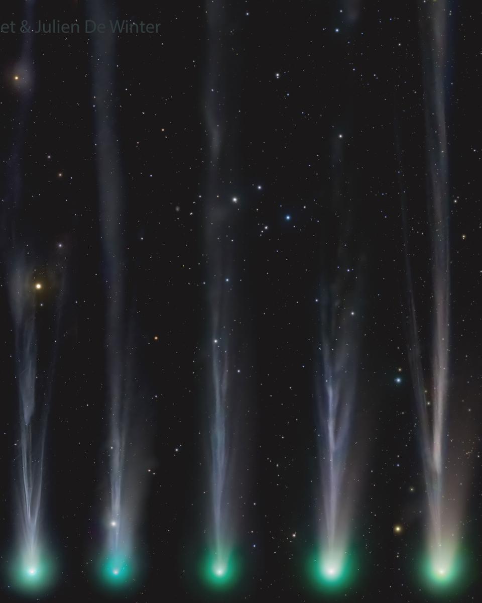 The Changing Ion Tail of Comet Lemmon