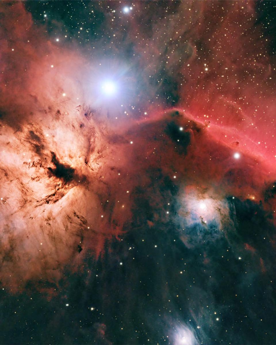 The Horsehead and Flame Nebulas