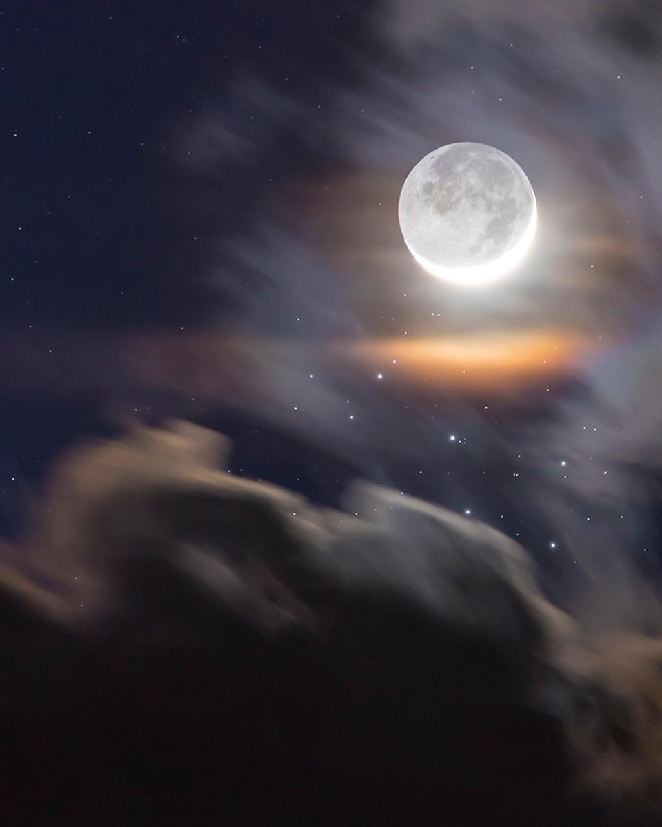 Young Moon and Sister Stars