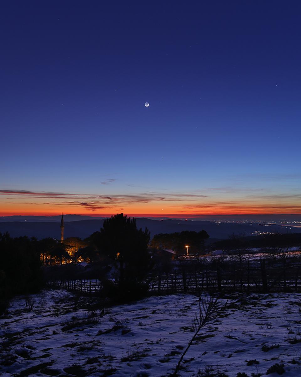 Twilight with Moon and Planets