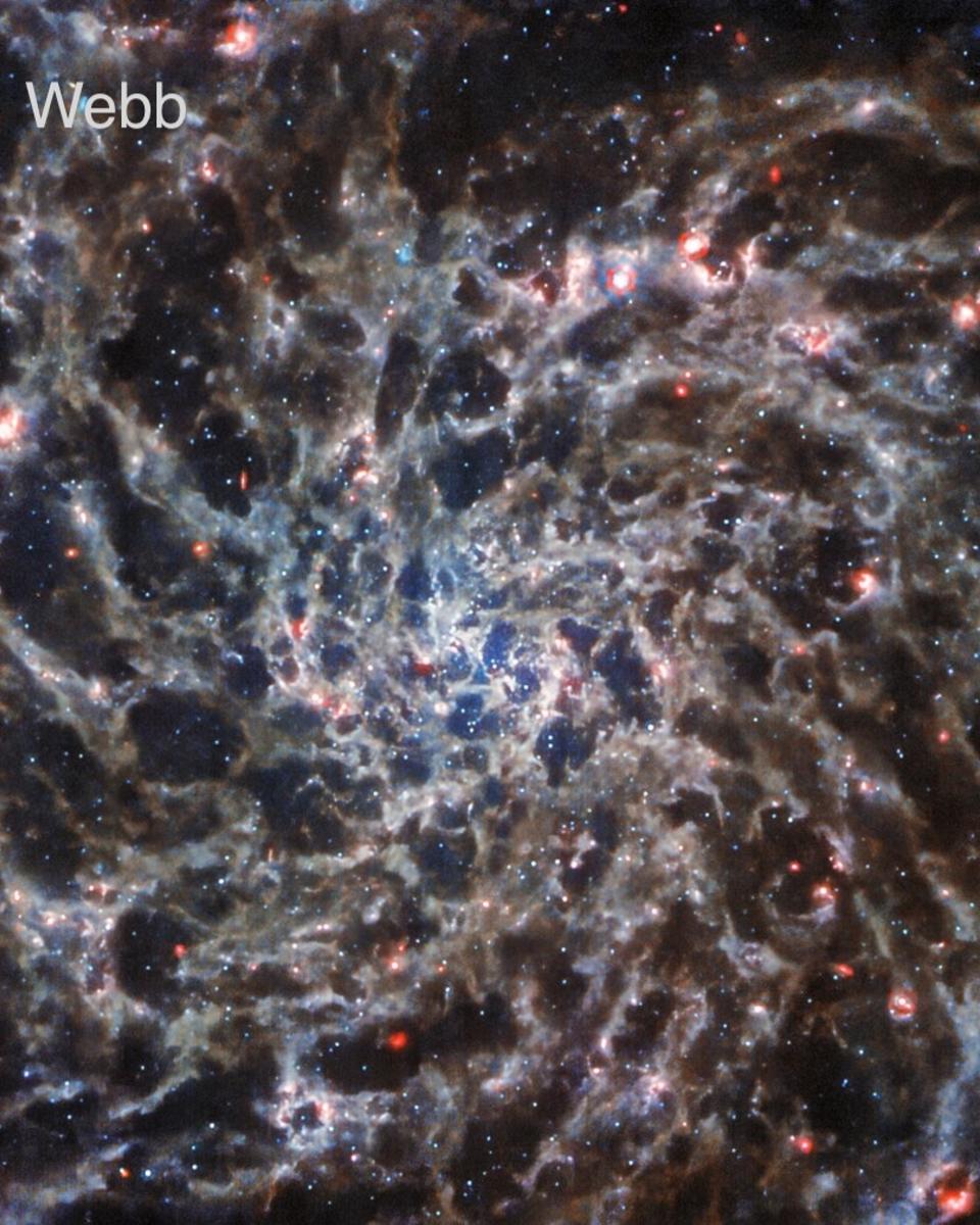 Webb and Hubble: IC 5332