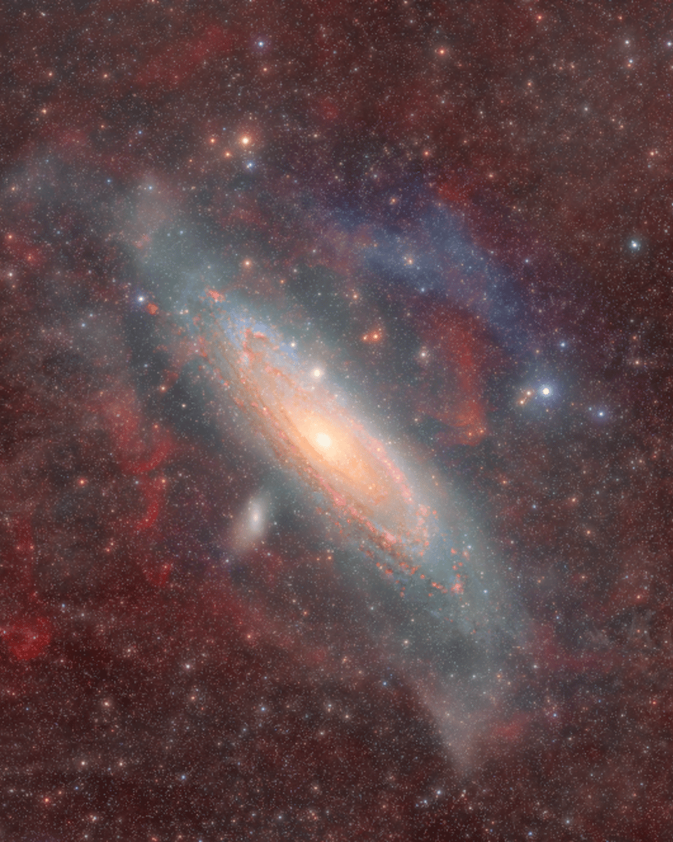 Andromeda Through Gas and Dust