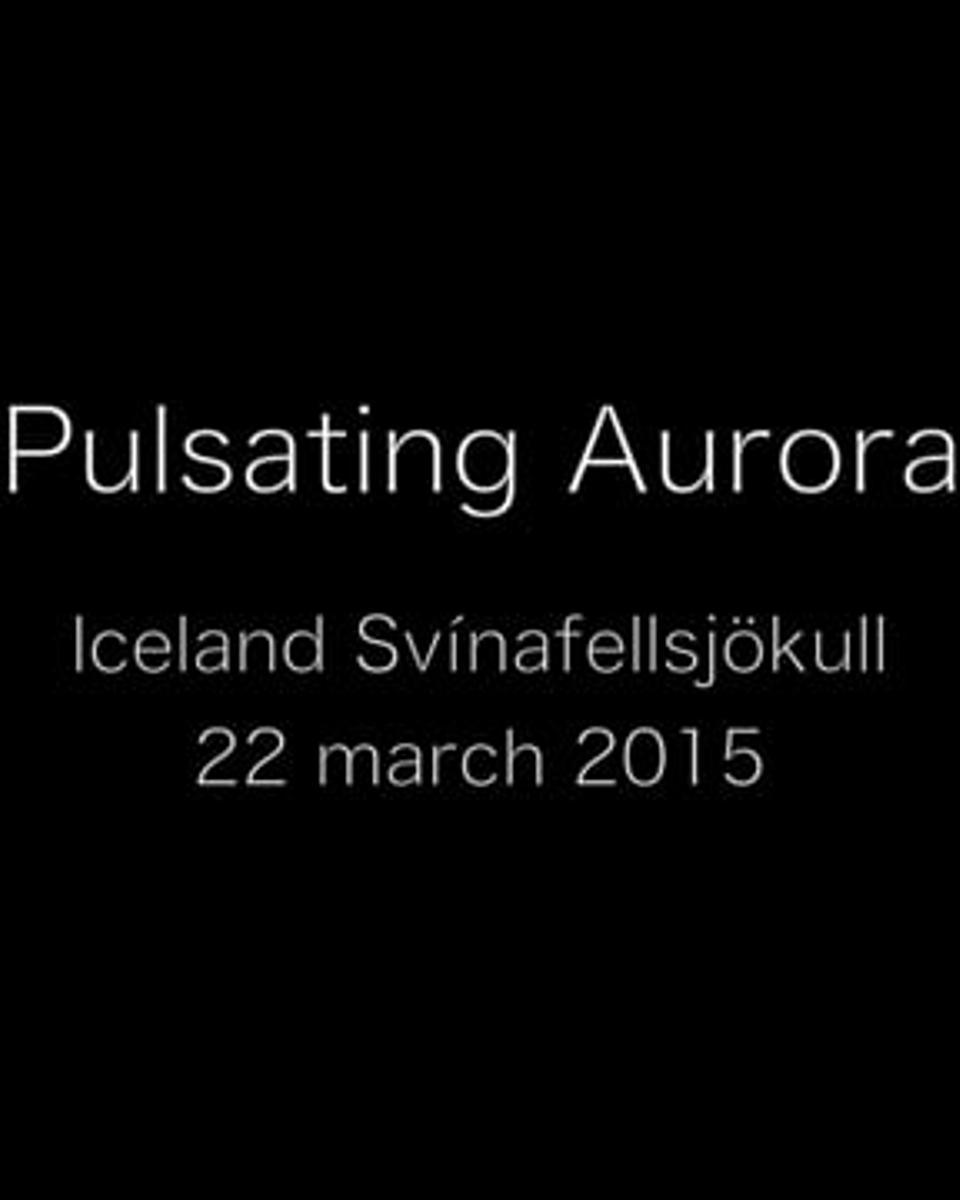 Pulsating Aurora over Iceland