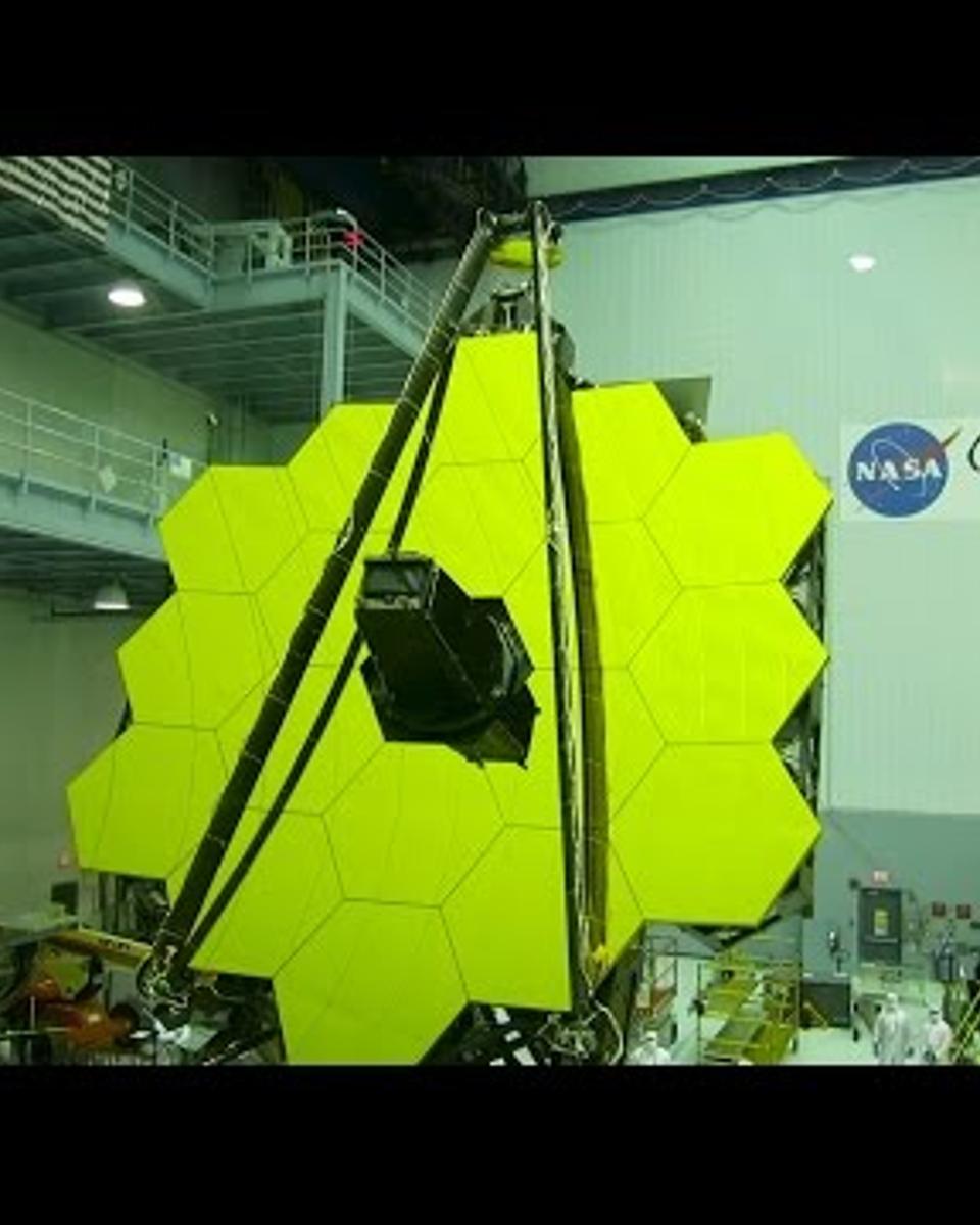 Webb Telescope Mirror Rises after Assembly