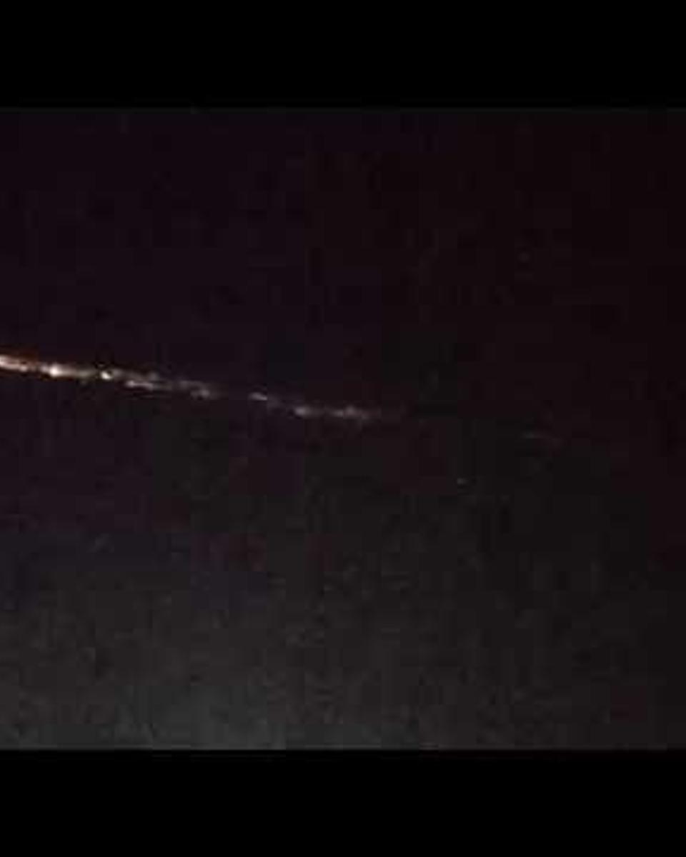 A Rocket Booster Falls Back to Earth