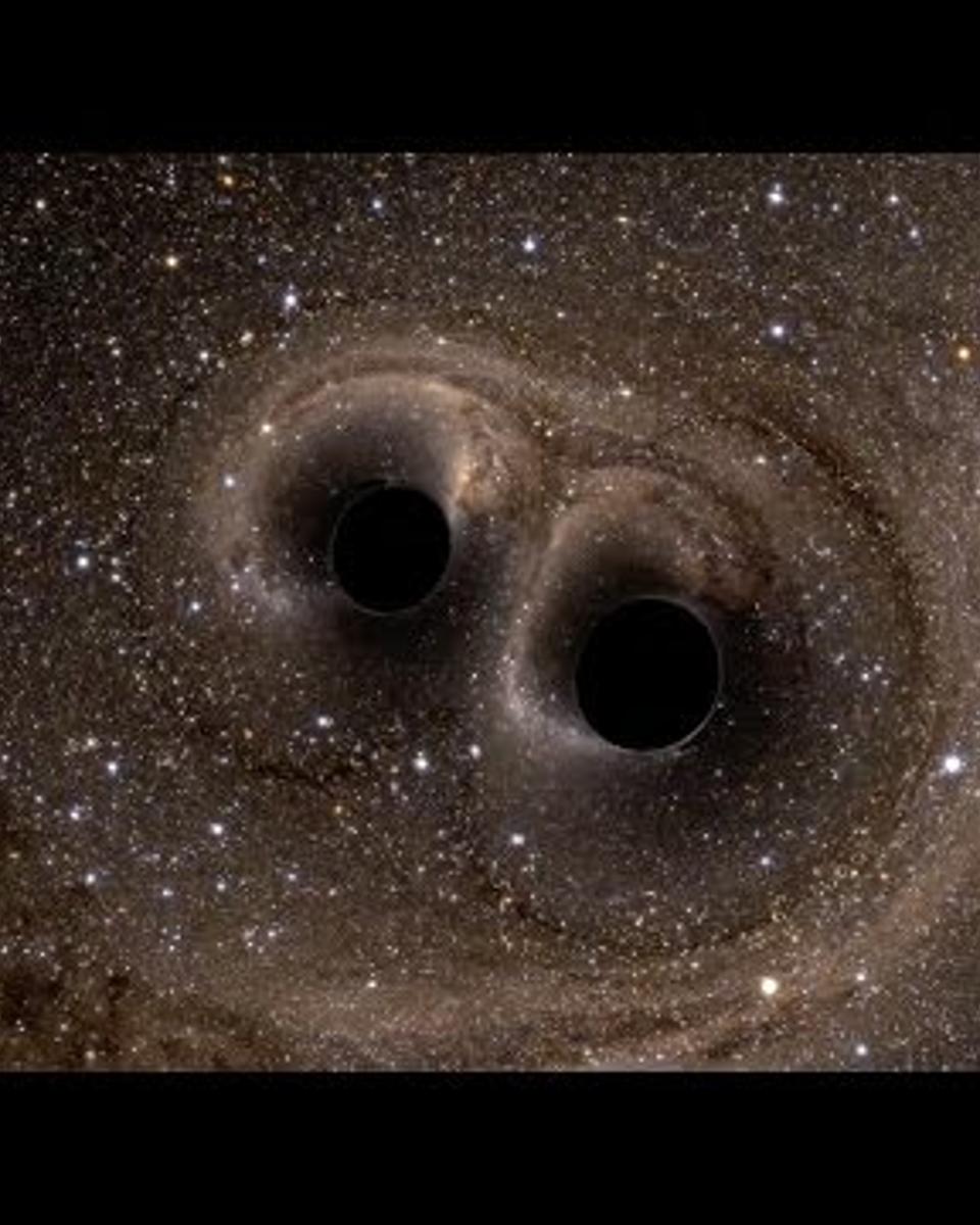 Simulation: Two Black Holes Merge