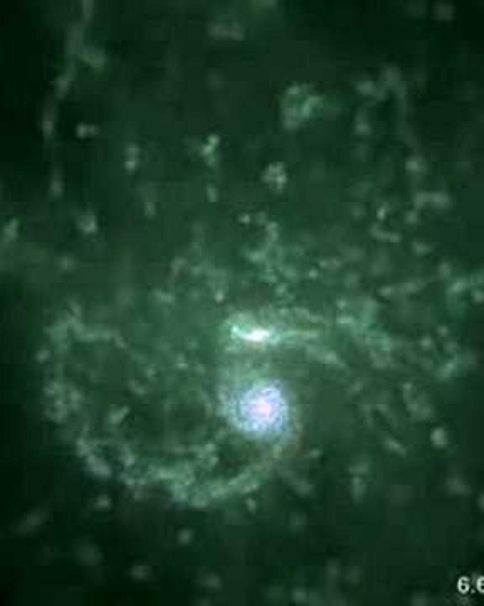Simulation: A Disk Galaxy Forms