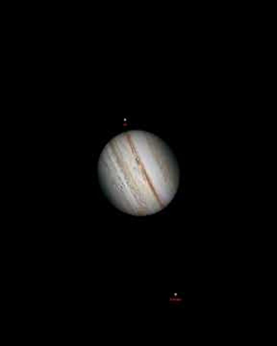 Jupiter Rotates as Moons Orbit